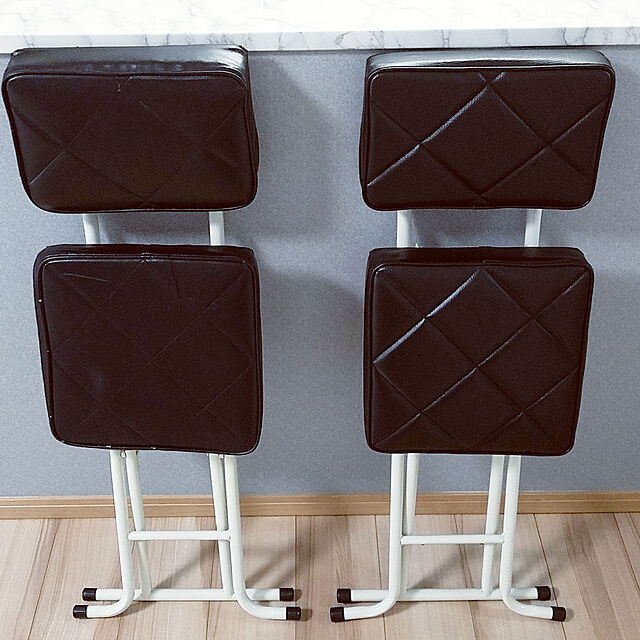 shyの-折りたたみチェア(背もたれ付) YZX-56(BK) ブラック パイプチェア 折り畳みチェア 折畳 折畳み 椅子 イス いす チェアー 選挙 山善 YAMAZEN 【送料無料】の家具・インテリア写真