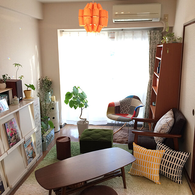 Hanaのサイトーウッド-SAITO WOOD/ダストボックス WN954A walnut 丸型【あす楽対応】の家具・インテリア写真