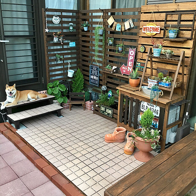 ronmaruの-salut!(サリュ) 2段ガーデンシェルフBR ブラウンの家具・インテリア写真