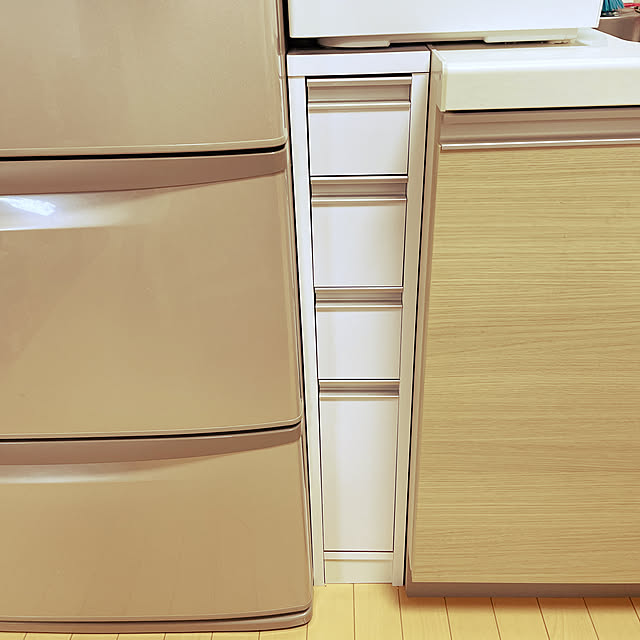 写真付きレビュー】キッチン隙間収納 キッチン収納 引き戸 引き扉 食器