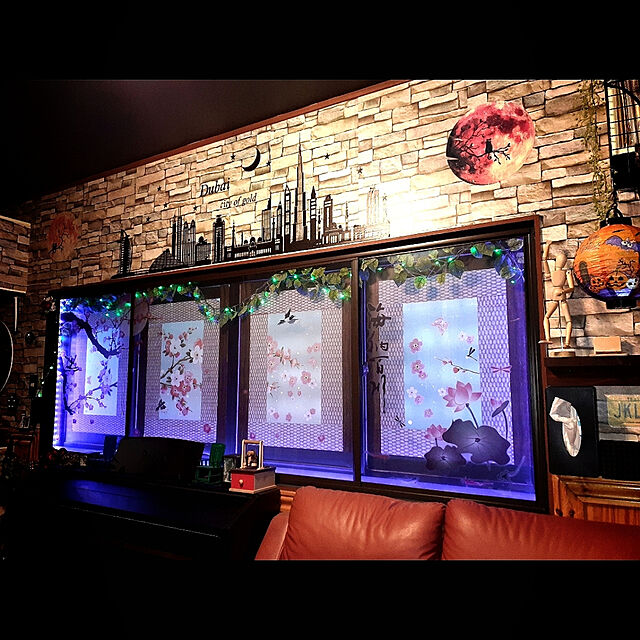 kiraの-Vi.yo ウォールステッカー ピンクムーン 蛍光ステッカー はがせる 壁紙シール きらきら 部屋飾りの家具・インテリア写真