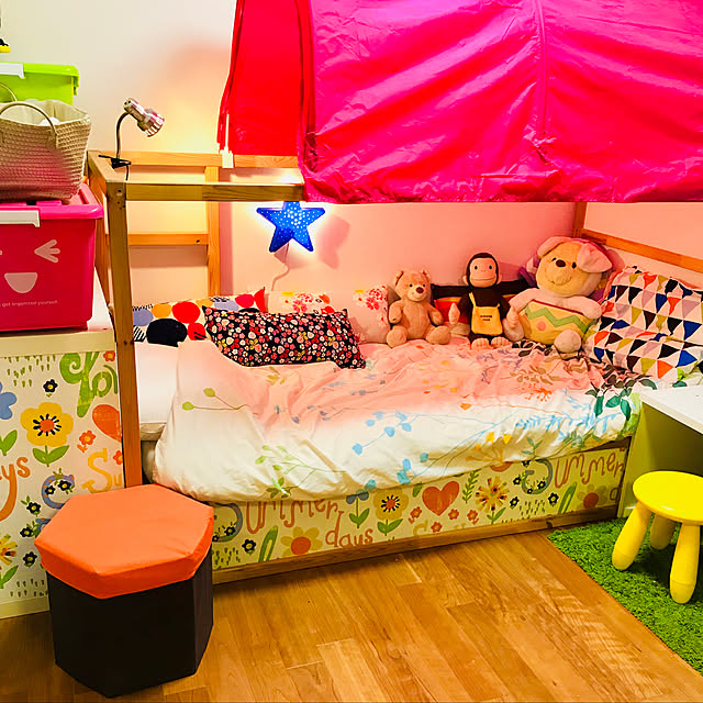 写真付きレビュー Ikea イケア Kura ベッドテント ピンク の通販商品 口コミ情報 Roomclipショッピング