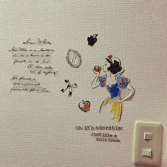tomoのS&Cコーポレーション-【メール便OK】S＆C/ディズニー 貼ってはがせるウォールステッカー（白雪姫）パッケージサイズ15cm×25cm インテリア Disney Sticker Wall Deco かわいい おしゃれの家具・インテリア写真