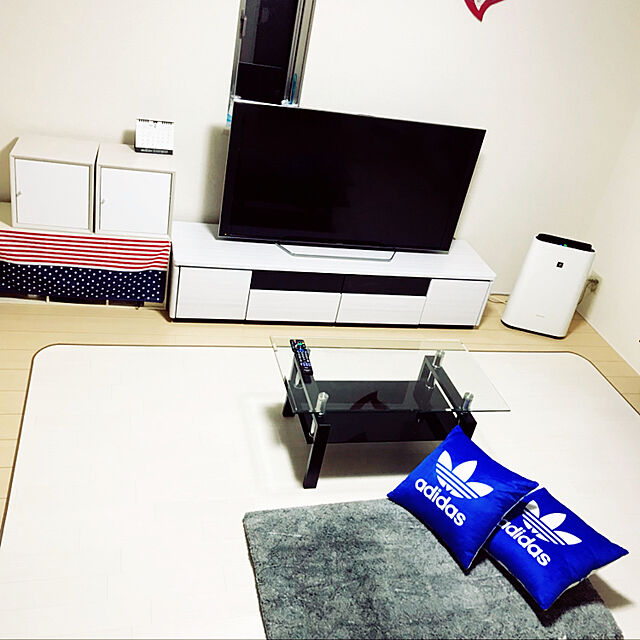 s5wwの-テレビ台 テレビボード ロータイプ 180 巾 ローボード リビング収納 RUSH ラッシュ UV塗装 ホワイト ブラックの家具・インテリア写真