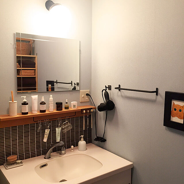 kamiの-【日本製】Olds タオルハンガー W400 [アンティーク アイアン]タオル掛け 洗面所 壁 おしゃれ 黒の家具・インテリア写真