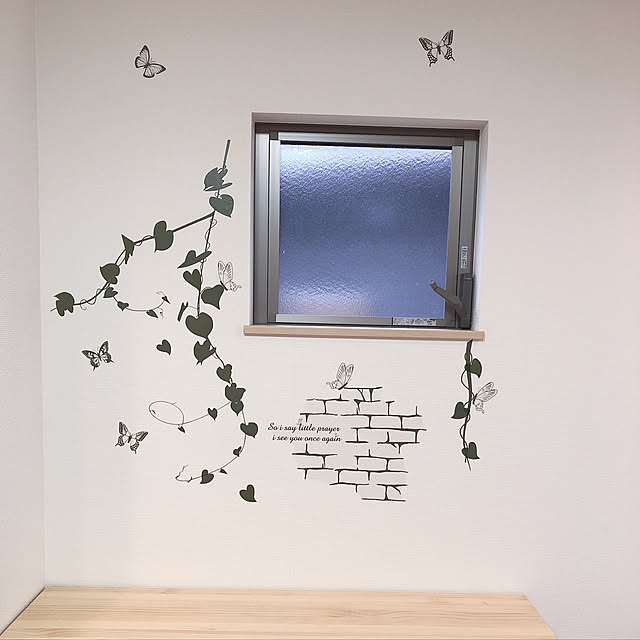 写真付きレビュー ウォールステッカー おしゃれ 木 花 植物 アイビーとレンガ 緑 壁飾り トイレ キッチン 玄関 インテリア シール Diy ナチュラル インテリア カフェ 店舗 壁飾り 壁紙 に貼れるステッカー Wallsticker 北欧 インテリアシール Creative Style バスルーム