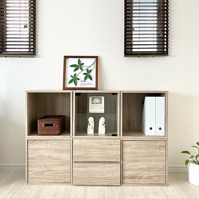 tonchiの-地球家具 キューブボックス 扉付き タイプ cubebox おしゃれ 木製 家具 収納ボックス ディスプレイラックの家具・インテリア写真