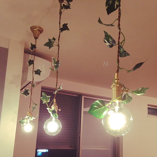 Kanakoの-ペンダントライト 1灯【ペンダントライトソケット ヴィンテージエジソン球専用：PENDANT LIGHT SOCKET for VINTAGE EDISON BULB】真鍮 ブラウンコード ツイストコード キースイッチ アンティーク 照明 ライト コード調節可能 コード収納可能 カップ付き アンティークN04(2-2の家具・インテリア写真