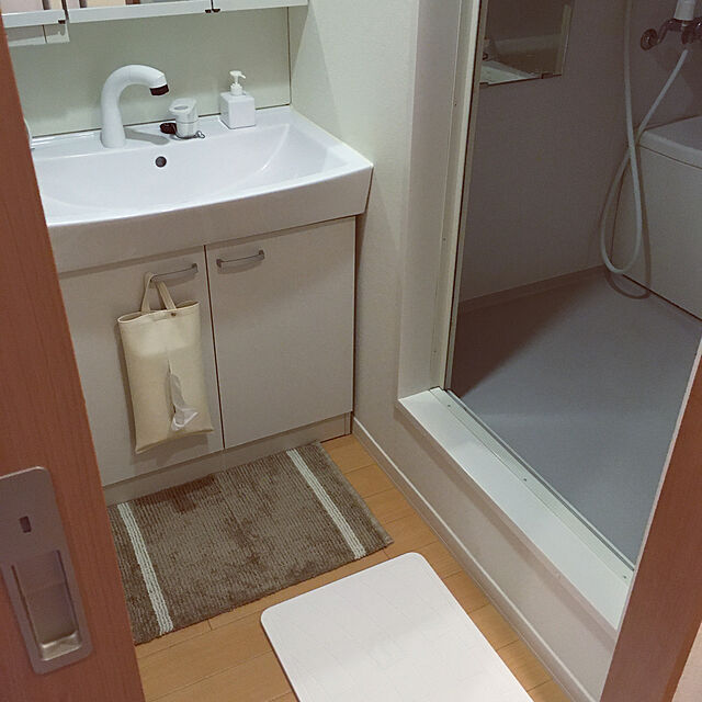 cccの-ラグ ラグマット モフモフボーダーフロアマット 40×60の家具・インテリア写真