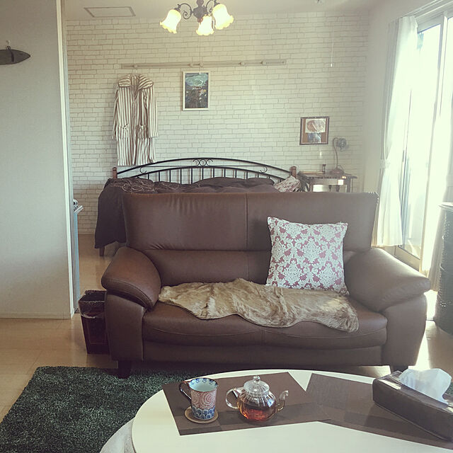 se---boのニトリ-3人用ソファ(Nシールド バーノン LBR) の家具・インテリア写真