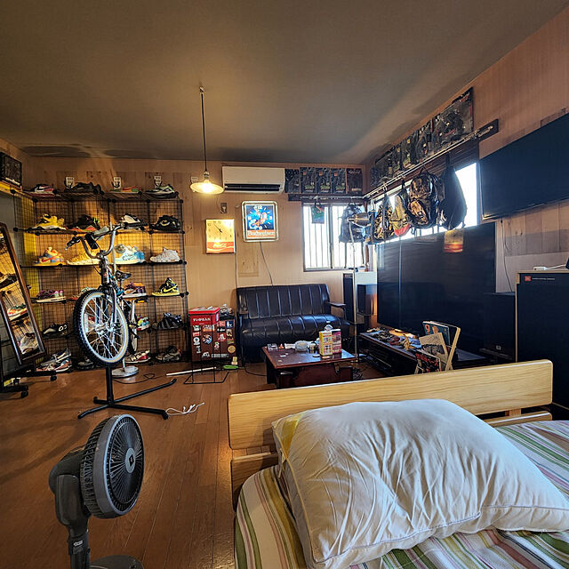 fuchan0930のAmazon-Amazonベーシック 収納棚 4キューブワイヤー ブラック 36cmx36cmx36cmの家具・インテリア写真