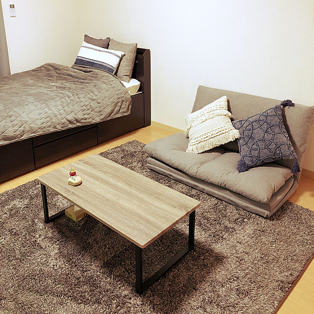 sama-のニトリ-使い方いろいろ3way ソファ座椅子(キッドBK) の家具・インテリア写真