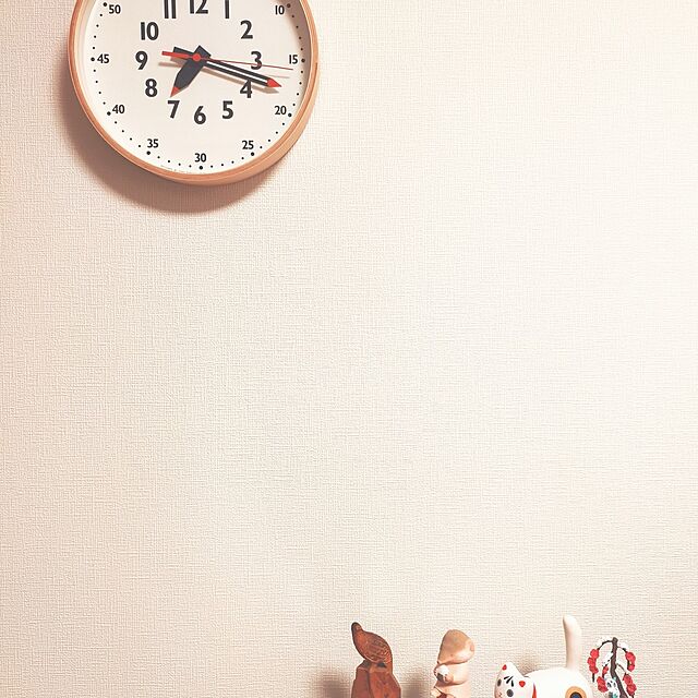monyamonyaのLemnos-置き時計 レムノス ふんぷんくろっく Sサイズ 掛け時計 YD14-08S lemnos 木製 かわいい 北欧 子供部屋 日本製 ウォールクロックの家具・インテリア写真