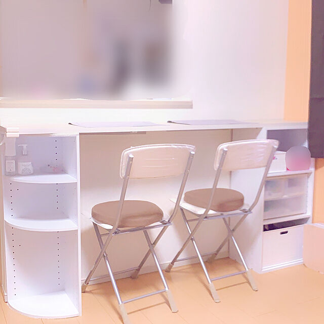 Shira_tamaのニトリ-Jコンボ用テーブル ワイド(ホワイトウォッシュ) の家具・インテリア写真