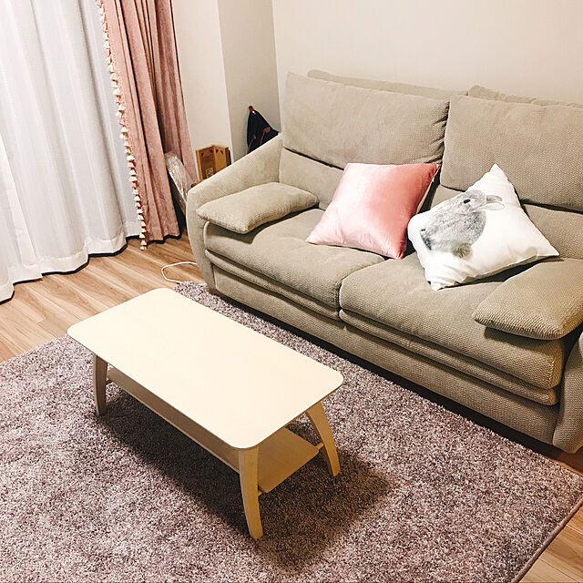 Yueのニトリ-3人用布張りソファ(NポケットA5UA3 WF-BE) の家具・インテリア写真