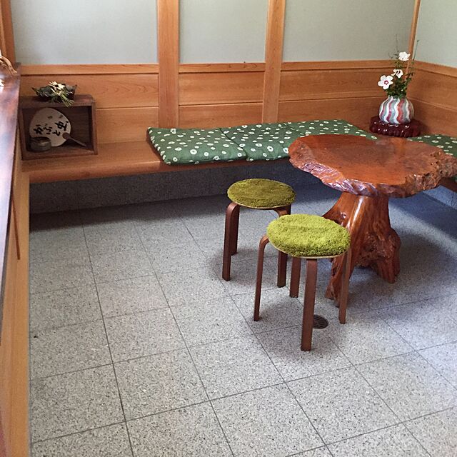 mirinrinのニトリ-フロアクッション・座布団カバー(シボリ2 コン) の家具・インテリア写真