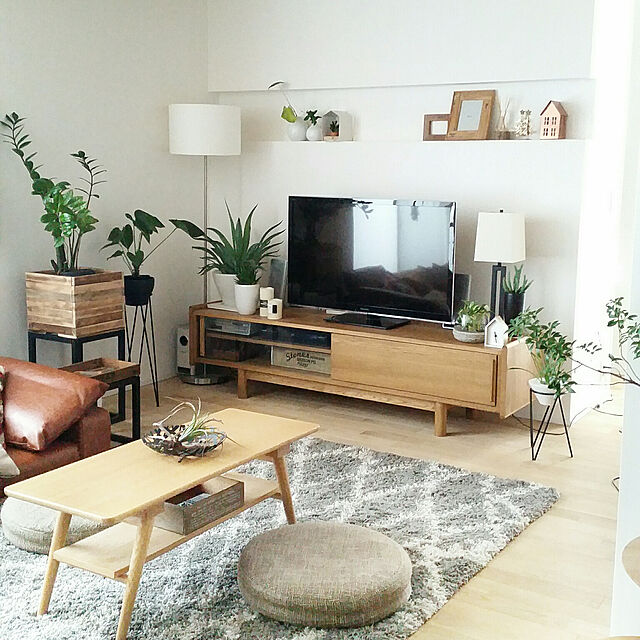 chieのニトリ-ウィルトン織りシャギーラグ(ロータス チェック 160X230) の家具・インテリア写真