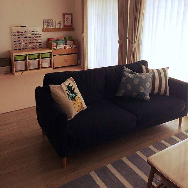 risaのニトリ-クッションカバー(IN ペイズリー TBL) の家具・インテリア写真