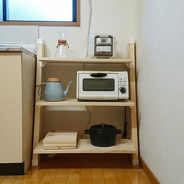 saya_____yasaのアイワ金属-アイワ金属(AIWA) 2×4立て掛けシェルフ ホワイト AP-3007W 1個の家具・インテリア写真