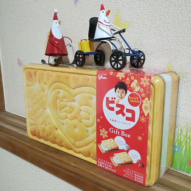 kumimmyの江崎グリコ-ビスコ クリスマス限定 アソートギフトボックス（ビスコ2枚×20パック入） 1個 江崎グリコ クリスマス プレゼント ビスケットの家具・インテリア写真