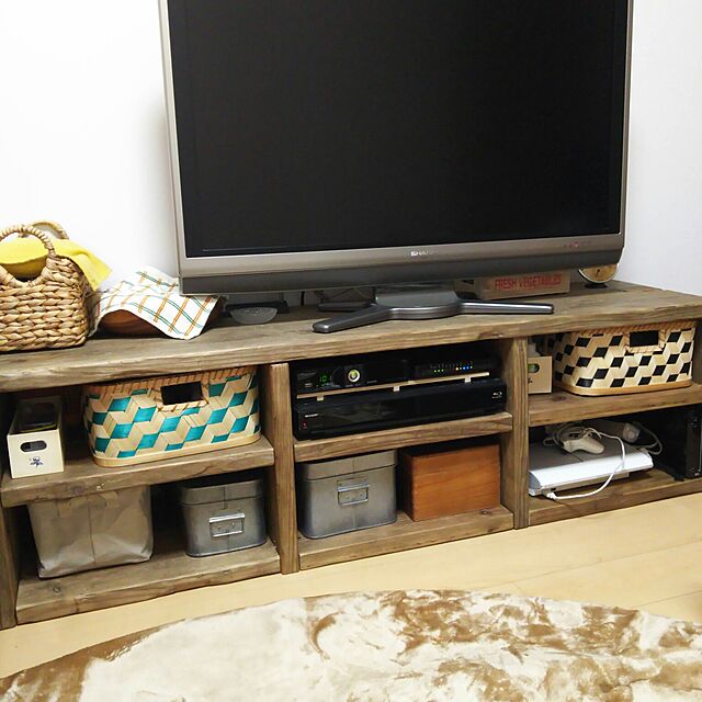 Yukoの-OLD ASHIBA（足場板古材）DIY組立キット　テレビボード（Kモデル）〈受注生産〉の家具・インテリア写真
