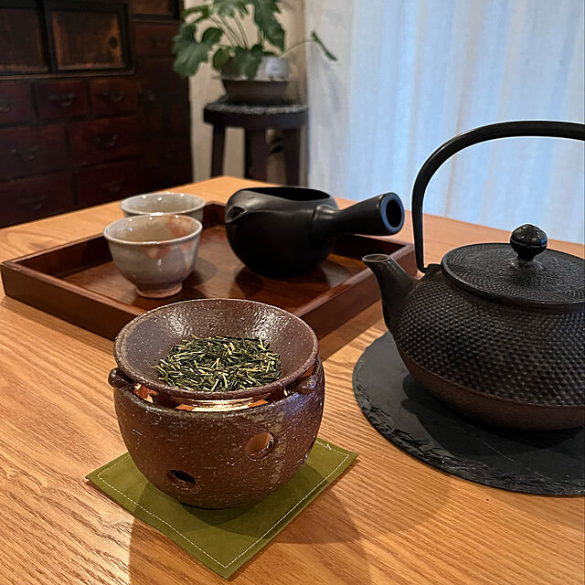 kuuの-茶香炉 備前 丸型 お茶 コーヒー用美濃焼 炎の揺らぎで心穏やかにの家具・インテリア写真