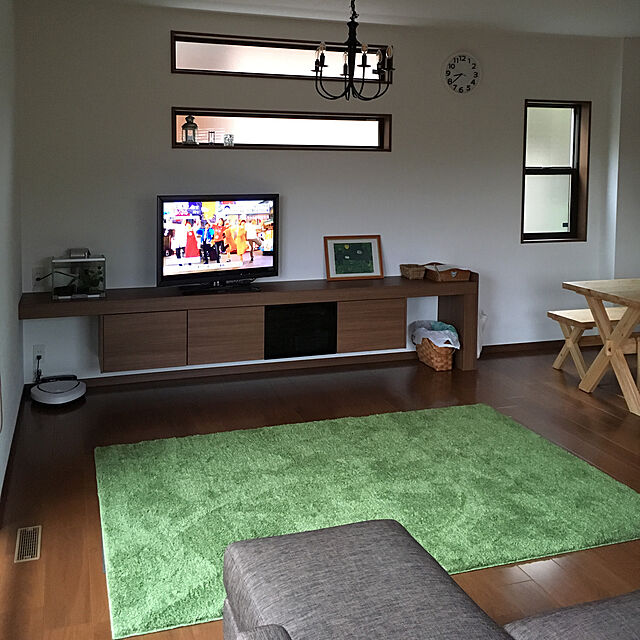 shizuponのニトリ-布張りカウチソファ(フェイ2 BR) の家具・インテリア写真