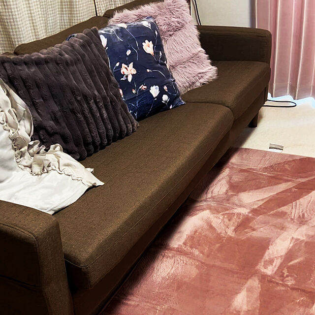 nonのニトリ-【デコホーム商品】クッションカバー（リブファーDMO SC051 45×45cm） の家具・インテリア写真