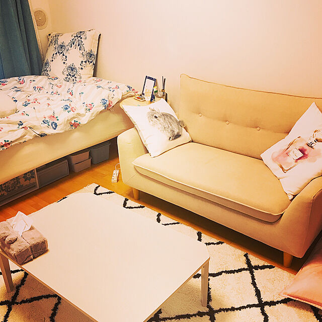 ayu_0v0のニトリ-カジュアルソファ(パック3 BE) の家具・インテリア写真