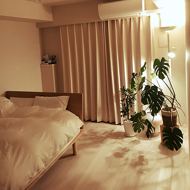 Koの無印良品-ベッドフレーム・シングル・オーク材・すのこ仕様の家具・インテリア写真