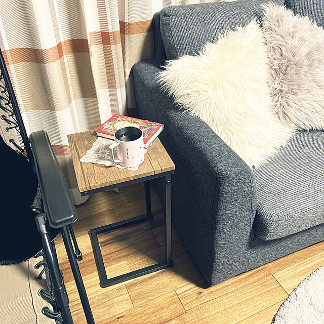 yunyumのニトリ-【デコホーム商品】クッションカバー（ロングファー BE SC035） の家具・インテリア写真