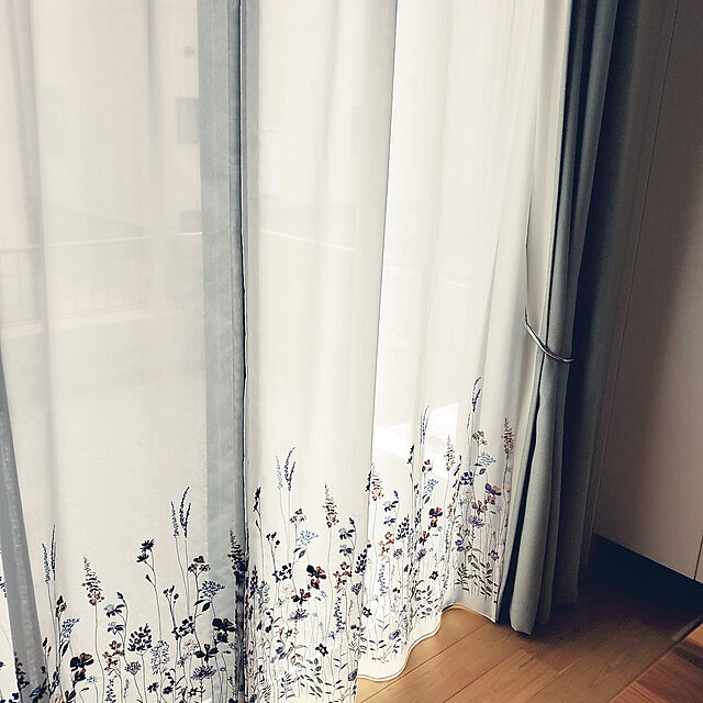 twillinger.66の-花柄刺繍のシアーレースオーダーカーテンスミノエ ulife[U9022,U9023](31)の家具・インテリア写真