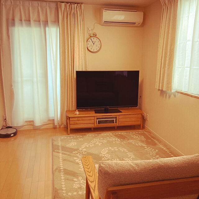nabekoのニトリ-遮光1級・遮熱・遮音カーテン(ミスト3 アイボリー 100X135X2) の家具・インテリア写真