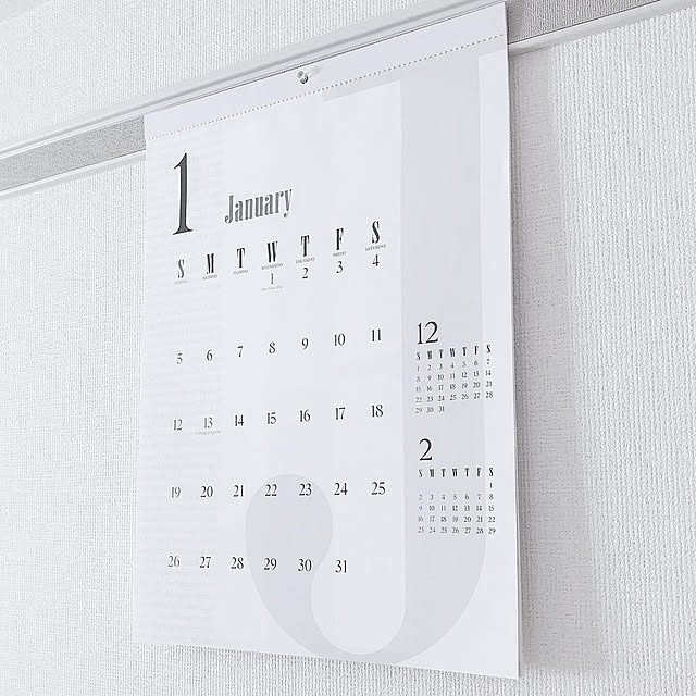 nekozonbiのSIMPLISH STANDARD-2020年壁掛けカレンダー B3 シンプル＆スタイリッシュデザイン タイポグラフィの家具・インテリア写真