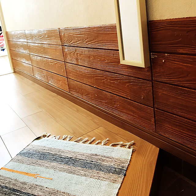 OTRの-発泡スチロール 壁材 板張り 腰板 クッションブリック DIYの家具・インテリア写真