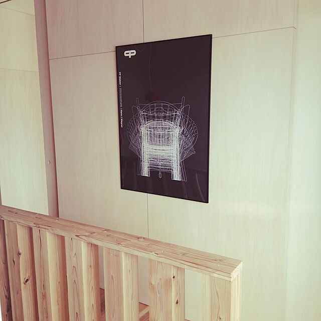 hiyocoのジェーエスショップ-デンマーク ハンス・ウェグナーの椅子 白 デザインポスターの家具・インテリア写真