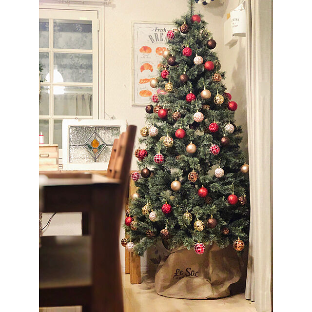 P-conutsのイー・ケイ・コム-麻バッグ 鉢カバー 収納ボックス スタンドカバー オシャレ クリスマスツリー アルザス 北欧 クリスマス ツリー スカート シンプル 紙 大きい クリスマス 飾り オーナメント Christmas Xmas tree 椚の家具・インテリア写真