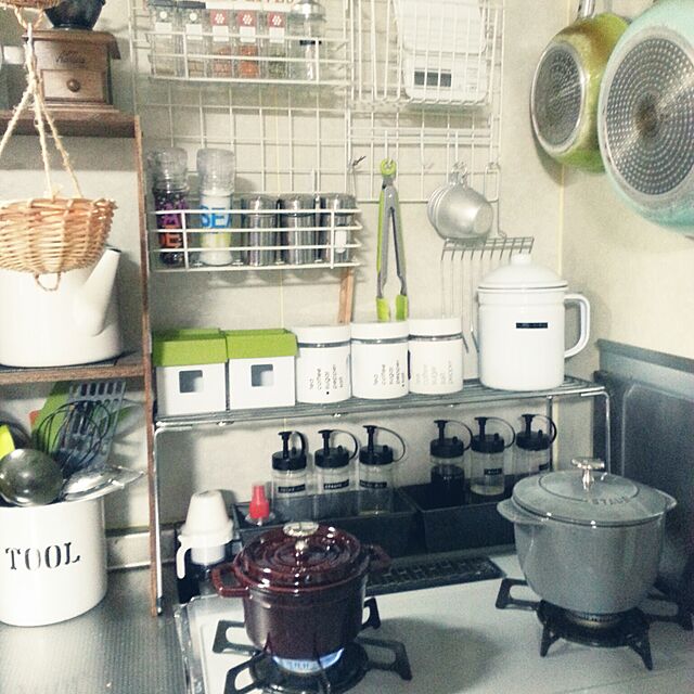 irukaの八幡化成-八幡化成 キッチン用多機能スタンド way-be APYUI MULTI STAND(アピュイ マルチスタンド) グリーンの家具・インテリア写真