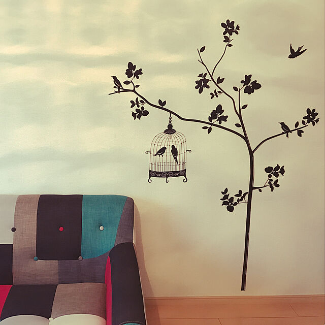 mihokoshiの株式会社友和商会-お手軽ウォールステッカー 鳥カゴツリーの家具・インテリア写真