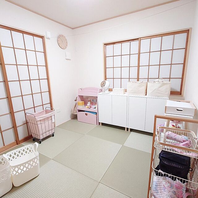 miyuの-リヴ キャリーバスケットワゴンM ホワイトの家具・インテリア写真