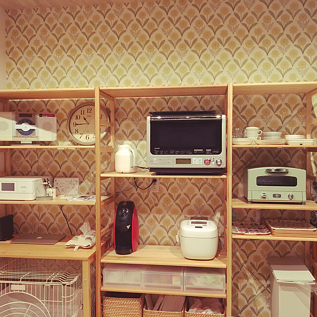 Yukoの無印良品-磁器ベージュ皿・中の家具・インテリア写真
