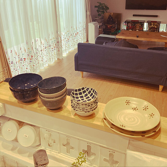 Asamiのニトリ-超軽量小鉢 カル：エクレ（青格子） の家具・インテリア写真