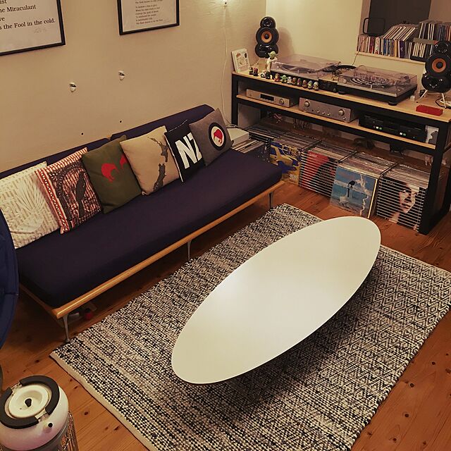 KIWIの-平織デニム素材 ラグ カーペット　ボニート Bonito　140×200cm　モリヨシの家具・インテリア写真