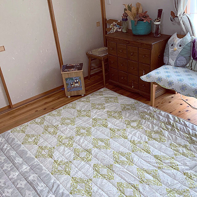chiiyanの-【ベルメゾン】さらりとした綿素材のキルトラグの家具・インテリア写真