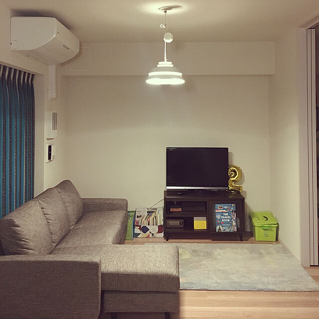 hibiekoのニトリ-布張りカウチソファ(NポケットA7 FM-MO) の家具・インテリア写真