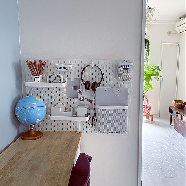 izuboのイケア-IKEA SKADIS スコーディスペグボードコンビネーション, ホワイト 492.173.76【メール便不可】の家具・インテリア写真