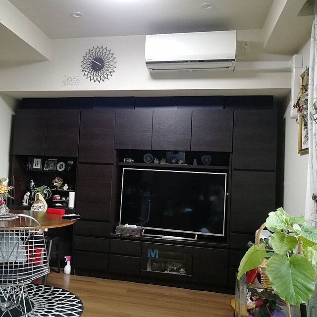 mayumiのニトリ-上置き付き壁面ユニットデスク(ウォーレン 80 DBR) の家具・インテリア写真