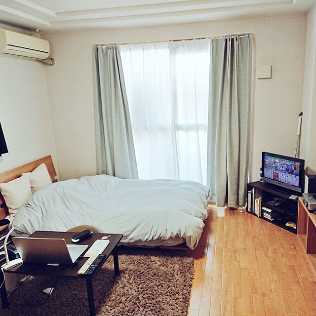 Shunsukeのニトリ-シングルベッドフレーム(S/SD トロップ3 LBR) の家具・インテリア写真