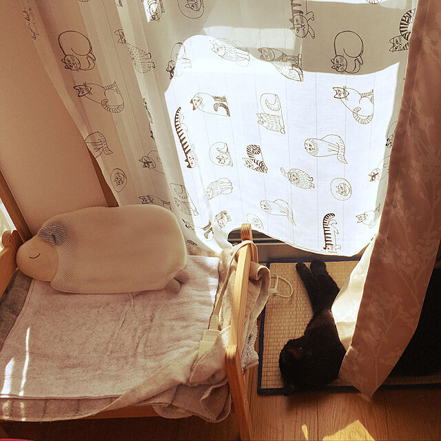 momoの-(カーテン生地測り売り)【単価10cm：注文10(1m)以上】リサラーソン ドレープ生地 スケッチ / 北欧 スウェーデン LISA LARSON / ブラウン アイボリーの家具・インテリア写真