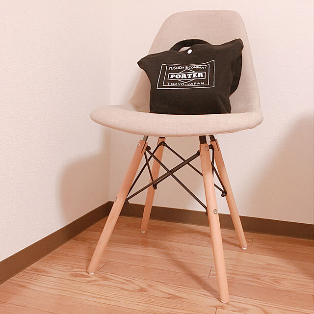 Fujikoの-Shell Chair シェルチェア DSW ファブリック チェック柄 ナチュラルレッグ ダイニングチェア ミッドセンチュリー デザイナーズチェア チャールズ レイ EAMES ウッドベース リプロダクト 食卓 椅子 イス パーソナルチェア イームズの家具・インテリア写真